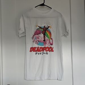 Marvel White Deadpool Short Sleeve Tee